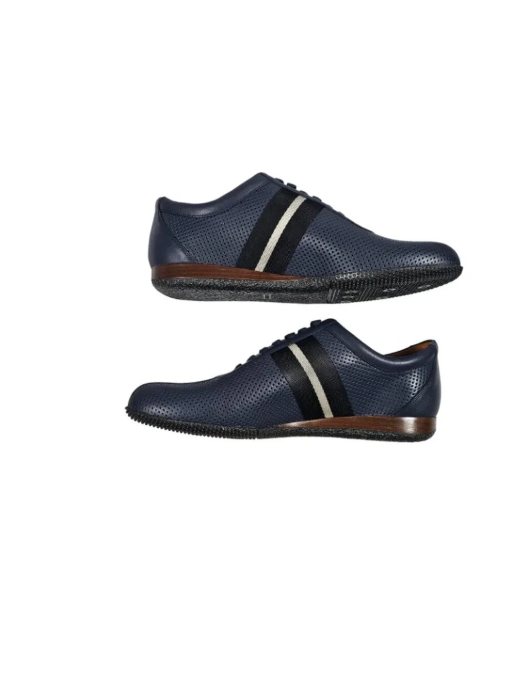 Bally Frenz Sneakers Mens Size US 13 EU 46 Blue Leather New In Box